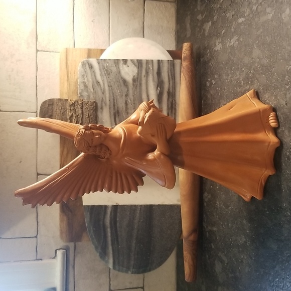 Vintage Other - Vintage Guatemala Hand Sculpted Clay Pottery Angel